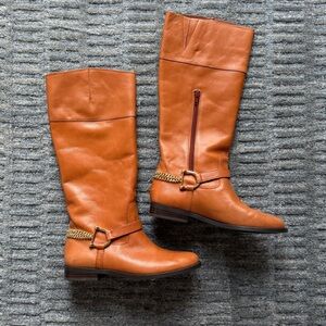 Ralph Lauren Lauren Women's Jacqui Chain Riding Boot,Polo Tan